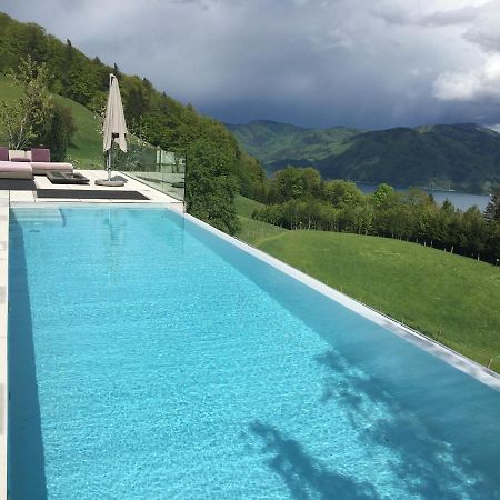 Attersee Luxury Design Villa With Dream Views, Large Pool And Sauna นุสดอร์ฟ อัม แอทเทอร์ซี ภายนอก รูปภาพ