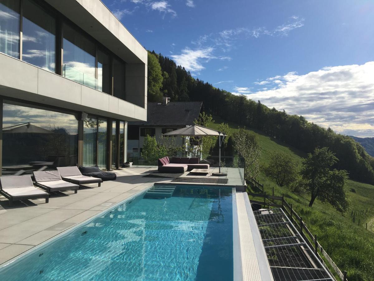 Attersee Luxury Design Villa With Dream Views, Large Pool And Sauna นุสดอร์ฟ อัม แอทเทอร์ซี ภายนอก รูปภาพ