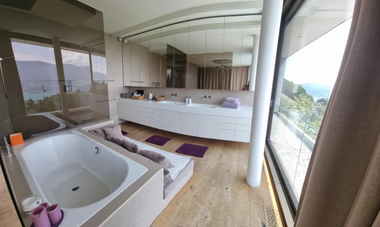 Attersee Luxury Design Villa With Dream Views, Large Pool And Sauna นุสดอร์ฟ อัม แอทเทอร์ซี ภายนอก รูปภาพ
