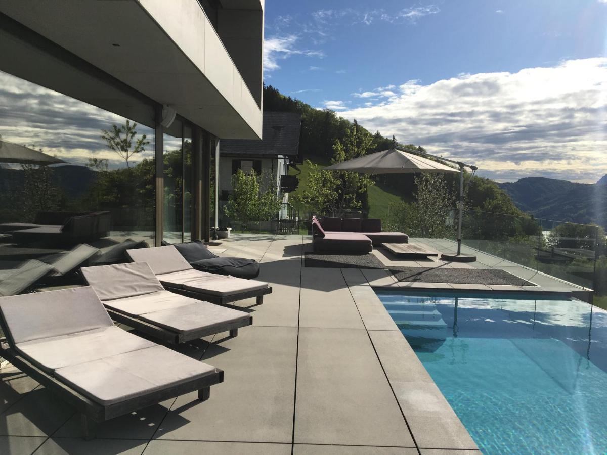 Attersee Luxury Design Villa With Dream Views, Large Pool And Sauna นุสดอร์ฟ อัม แอทเทอร์ซี ภายนอก รูปภาพ