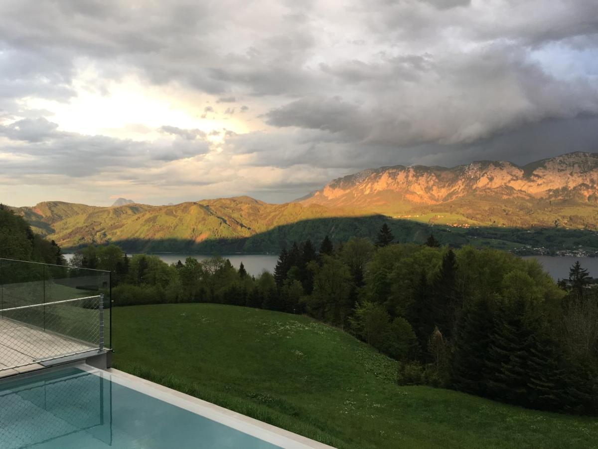Attersee Luxury Design Villa With Dream Views, Large Pool And Sauna นุสดอร์ฟ อัม แอทเทอร์ซี ภายนอก รูปภาพ