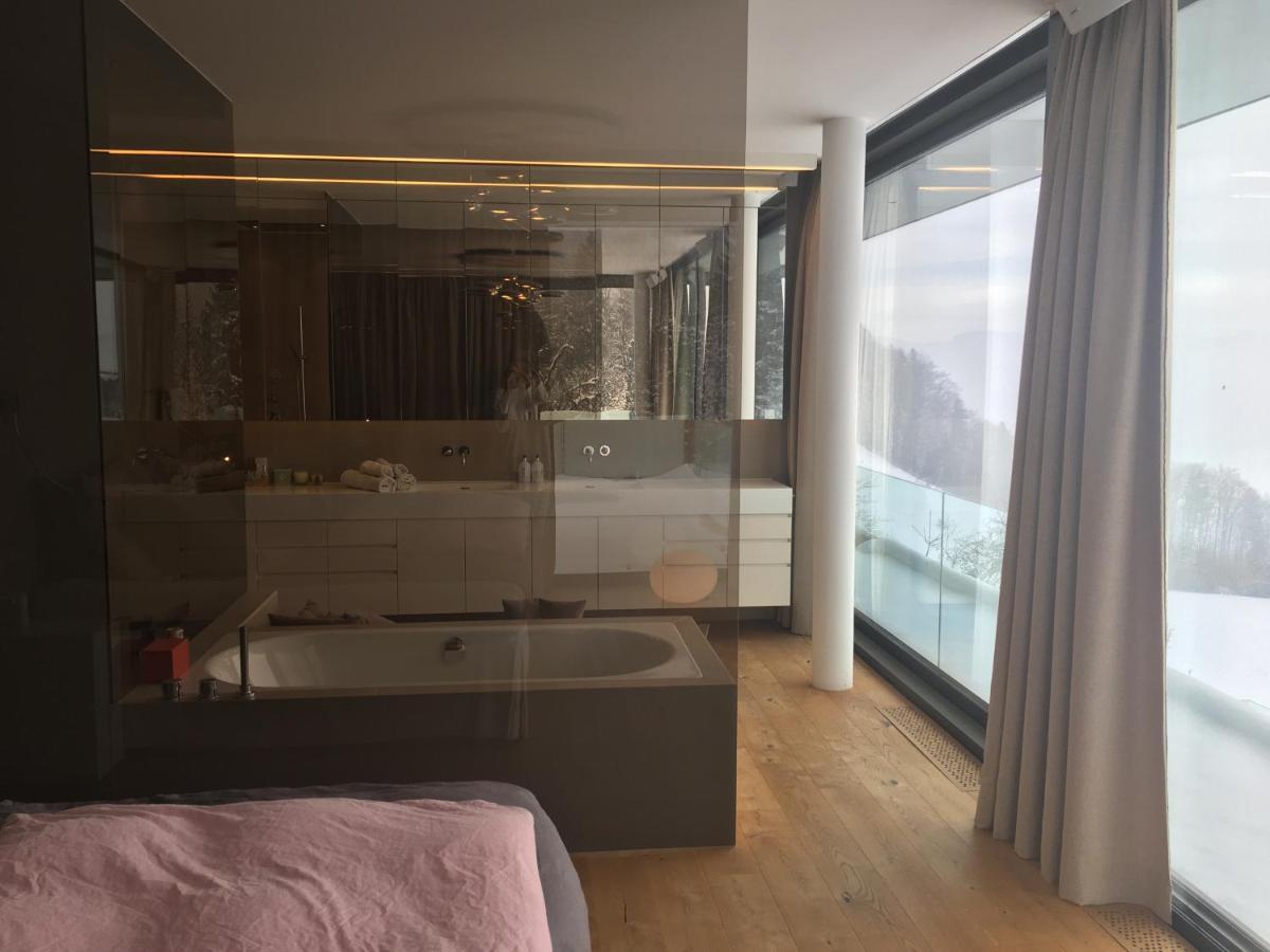 Attersee Luxury Design Villa With Dream Views, Large Pool And Sauna นุสดอร์ฟ อัม แอทเทอร์ซี ภายนอก รูปภาพ
